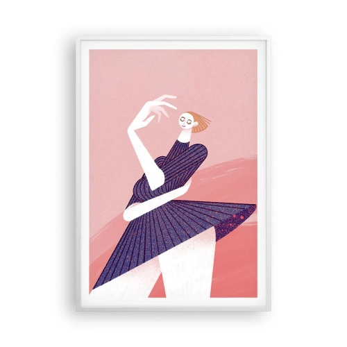 Póster en marco blanco - Cada movimiento es un paso de baile - 70x100 cm