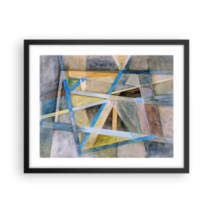 Póster en marco negro - ¿Recto o inclinado? - 50x40 cm