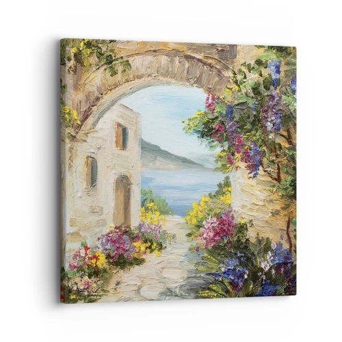 Cuadro sobre lienzo - Impresión de Imagen - El encanto del paisaje costero - 30x30 cm