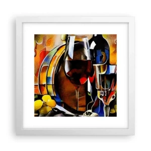 Póster en marco blanco - Y el mundo se vuelve más colorido - 30x30 cm