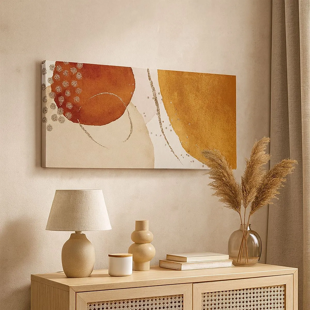 Cuadro sobre lienzo - Impresión de Imagen - Movimiento abstracto - 100x40 cm