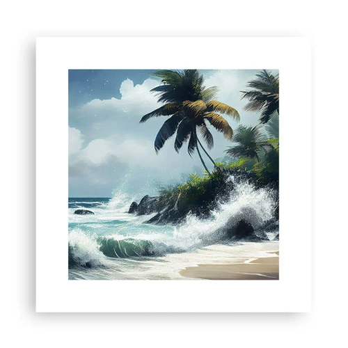Póster - En una costa tropical - 30x30 cm