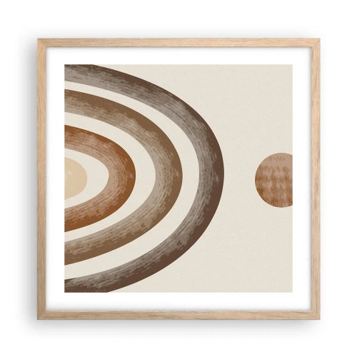 Póster en marco roble claro - En otro mundo - 50x50 cm