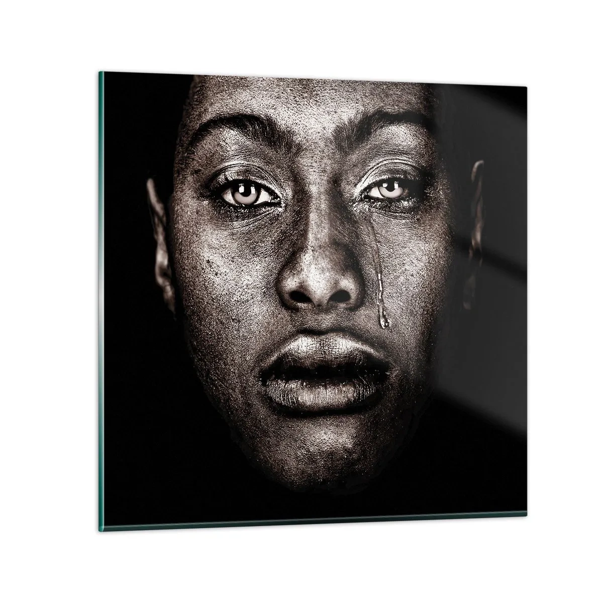 Cuadro sobre vidrio - Impresiones sobre Vidrio - Una lágrima - 60x60 cm