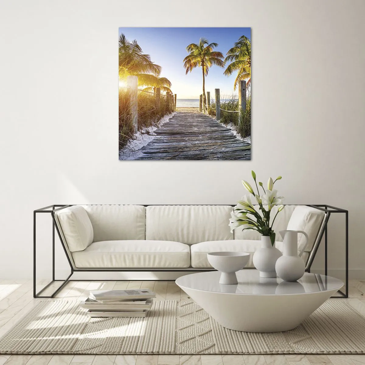 Cuadro sobre vidrio - Impresiones sobre Vidrio - Directo al paraíso - 70x70 cm