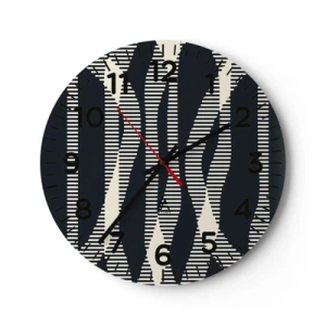 Reloj de pared - Reloj de vidrio - Un intento de romper la oscuridad - 40x40 cm