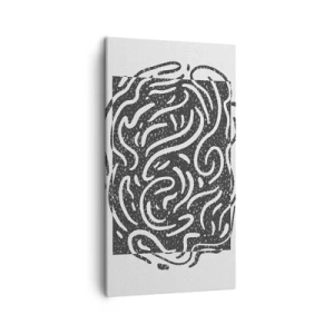 Cuadro sobre lienzo - Impresión de Imagen - Abstracción: una danza de alegría - 45x80 cm