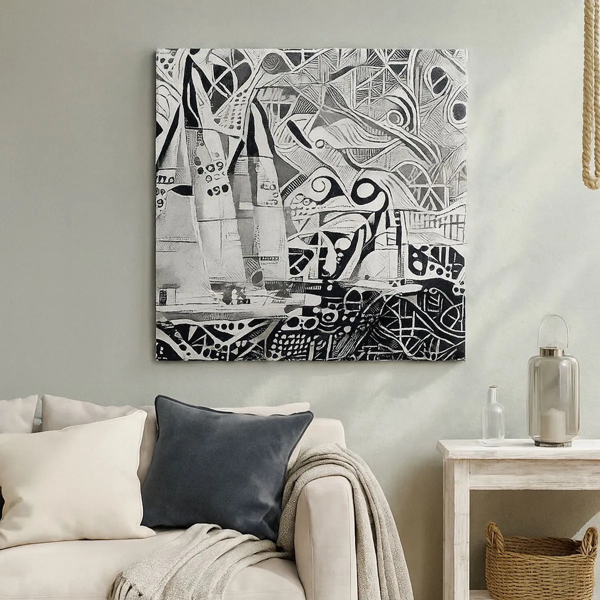 Cuadro sobre lienzo - Impresión de Imagen - Entre las olas - 30x30 cm