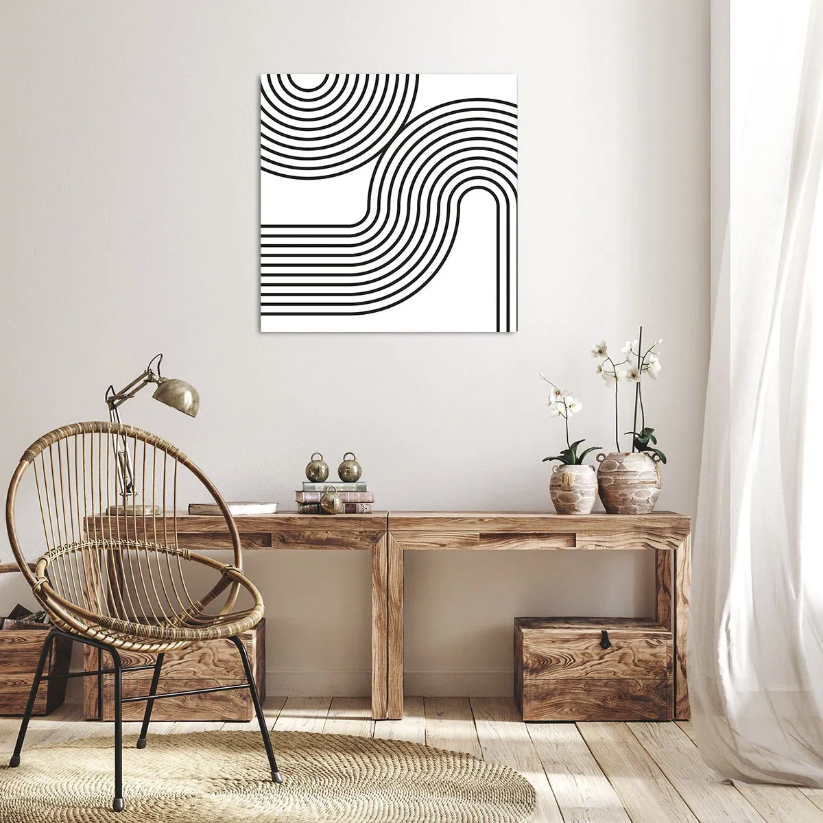 Cuadro sobre lienzo - Impresión de Imagen - En una curva - 60x60 cm