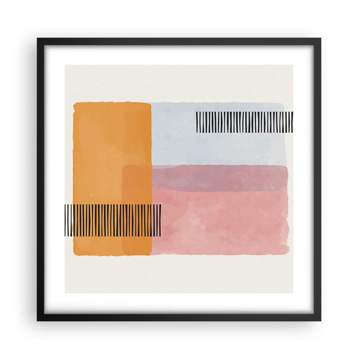 Póster en marco negro - La rectitud - 50x50 cm