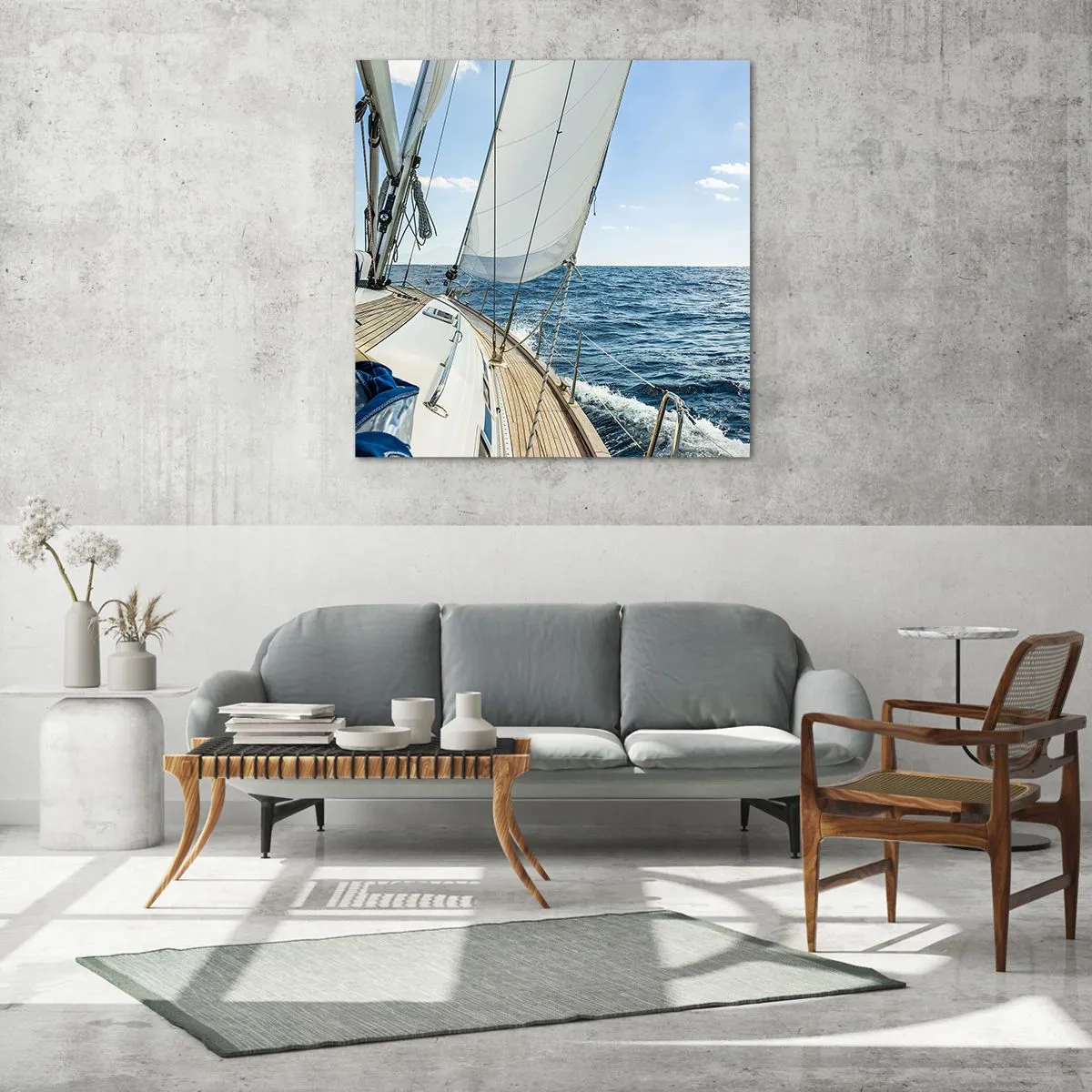 Cuadro sobre vidrio - Impresiones sobre Vidrio - Ahoy, a la aventura - 70x70 cm