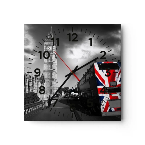 Reloj de pared - Reloj de vidrio - Orgullosa y grandiosa - 40x40 cm