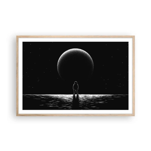 Póster en marco roble claro - Cara a cara - 91x61 cm