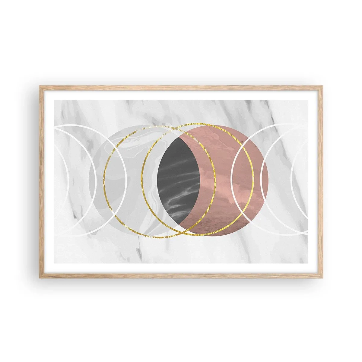 Póster en marco roble claro - Música de las esferas - 91x61 cm