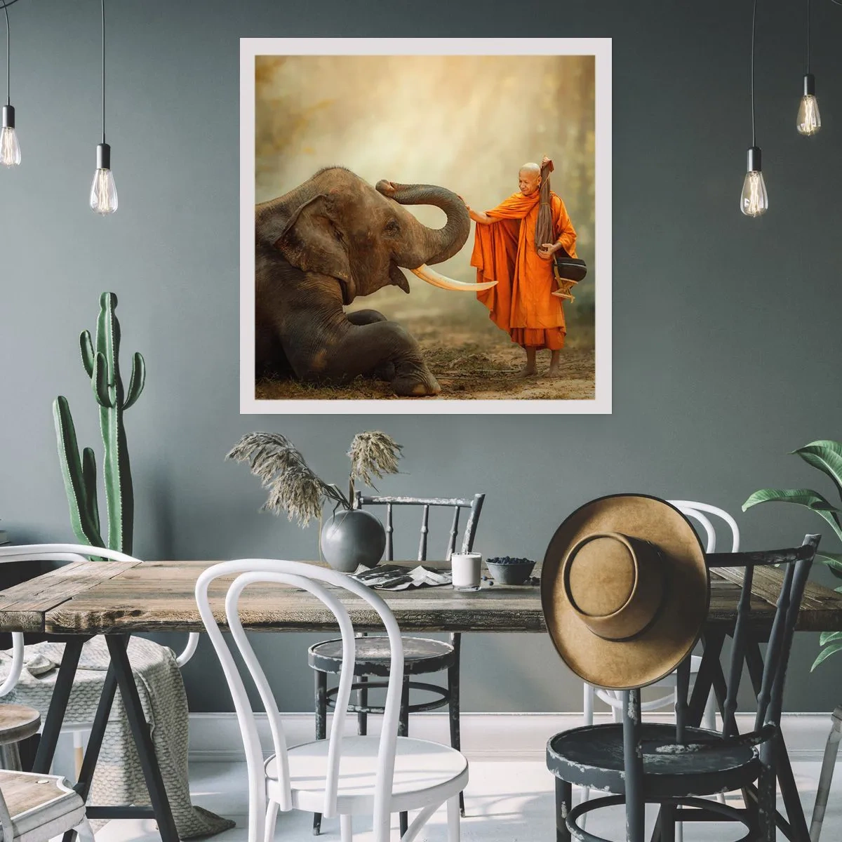 Póster - Un encuentro en un viaje - 60x60 cm