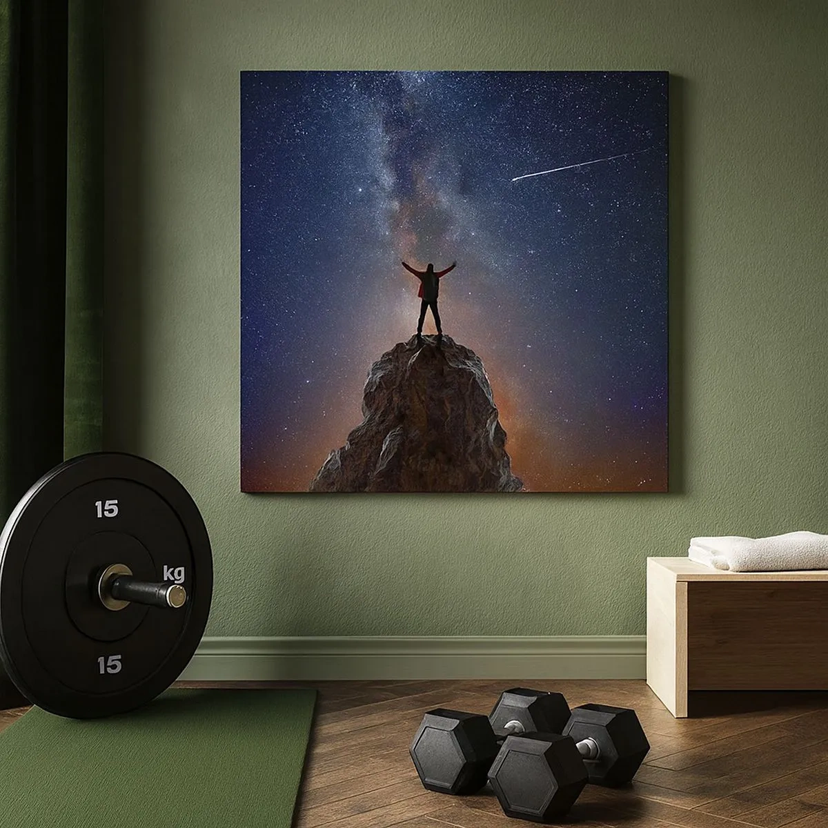 Cuadro sobre lienzo - Impresión de Imagen - ¡El poder está conmigo! - 30x30 cm