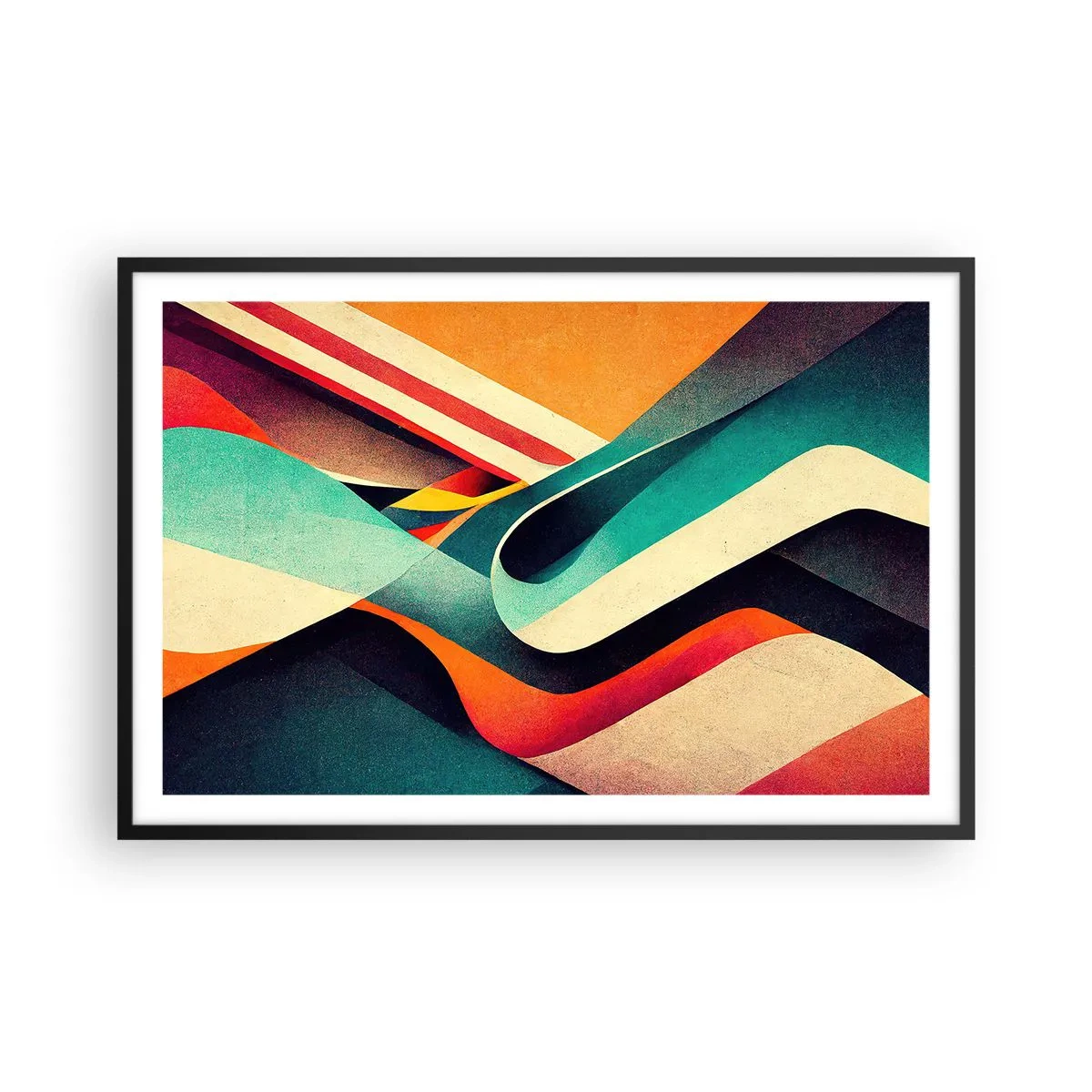 Póster en marco negro - Composición intensa - 91x61 cm