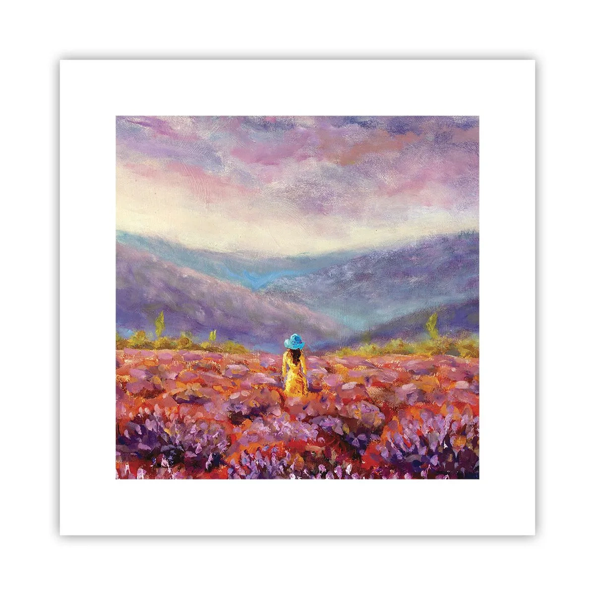 Póster - En un mundo de lavanda - 30x30 cm
