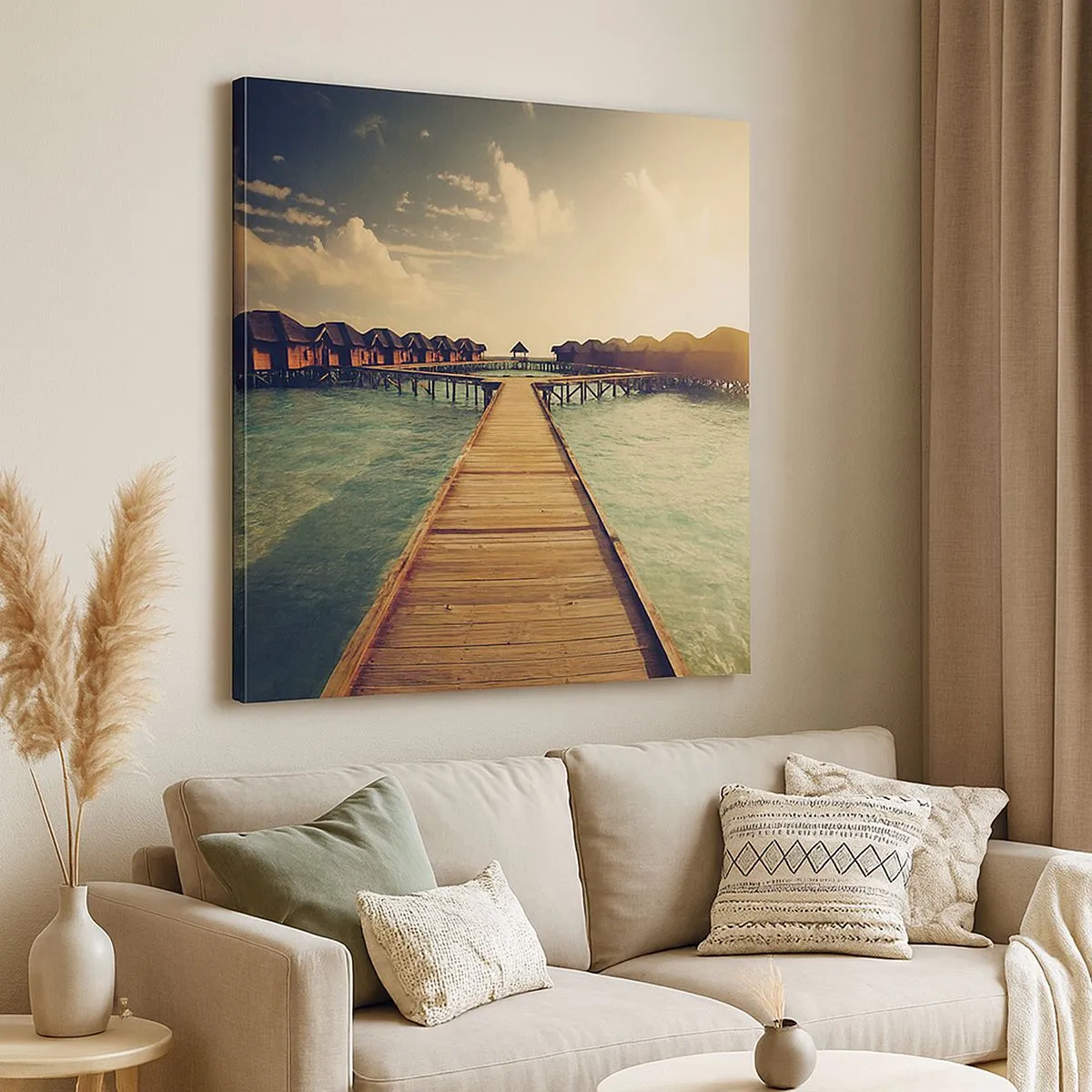 Cuadro sobre lienzo - Impresión de Imagen - Una cálida invitación - 30x30 cm