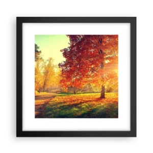 Póster en marco negro - El rojo es hermoso - 30x30 cm