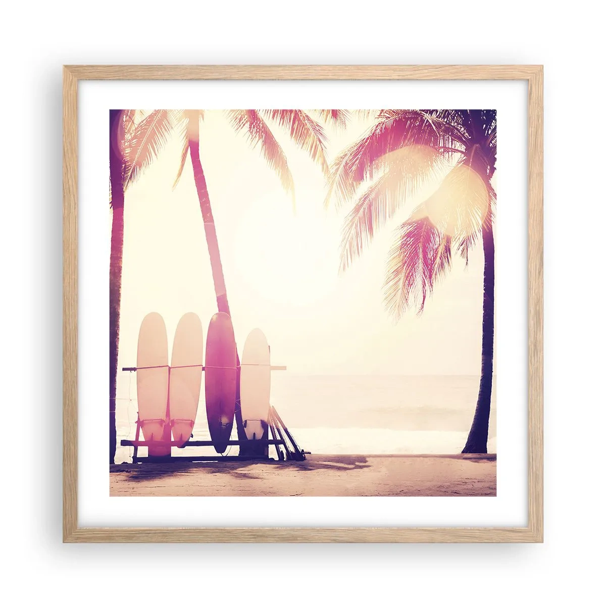 Póster en marco roble claro - Va a ser un gran día - 50x50 cm