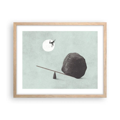 Póster en marco roble claro - Un sueño hecho realidad - 50x40 cm