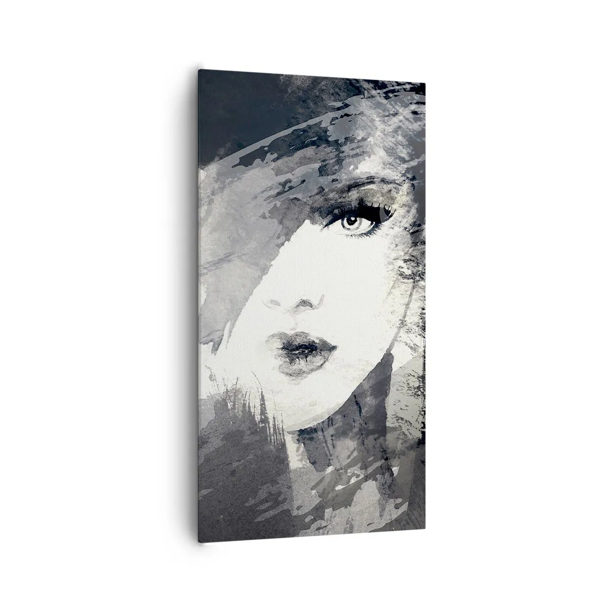 Cuadro sobre lienzo - Impresión de Imagen - Tras un velo gris - 65x120 cm