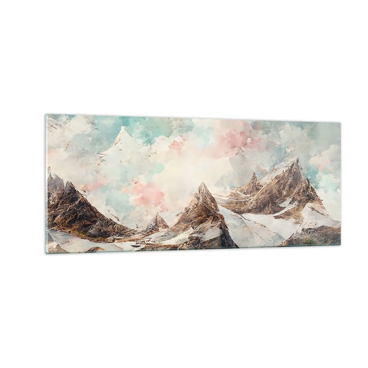Cuadro sobre vidrio - Impresiones sobre Vidrio - Filos rocosos - 100x40 cm