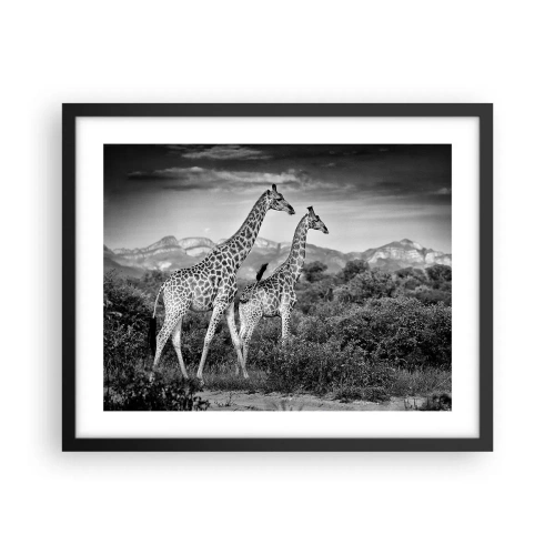 Póster en marco negro - La clase alta de África - 50x40 cm