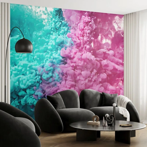 Fotomural Autadhesivo Deluxe Sticker - Un choque decisivo - Abstracción, Pedazo, 3D - 300x210 cm