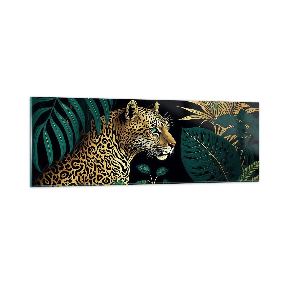 Cuadro sobre vidrio - Impresiones sobre Vidrio - El anfitrión en la jungla - 90x30 cm