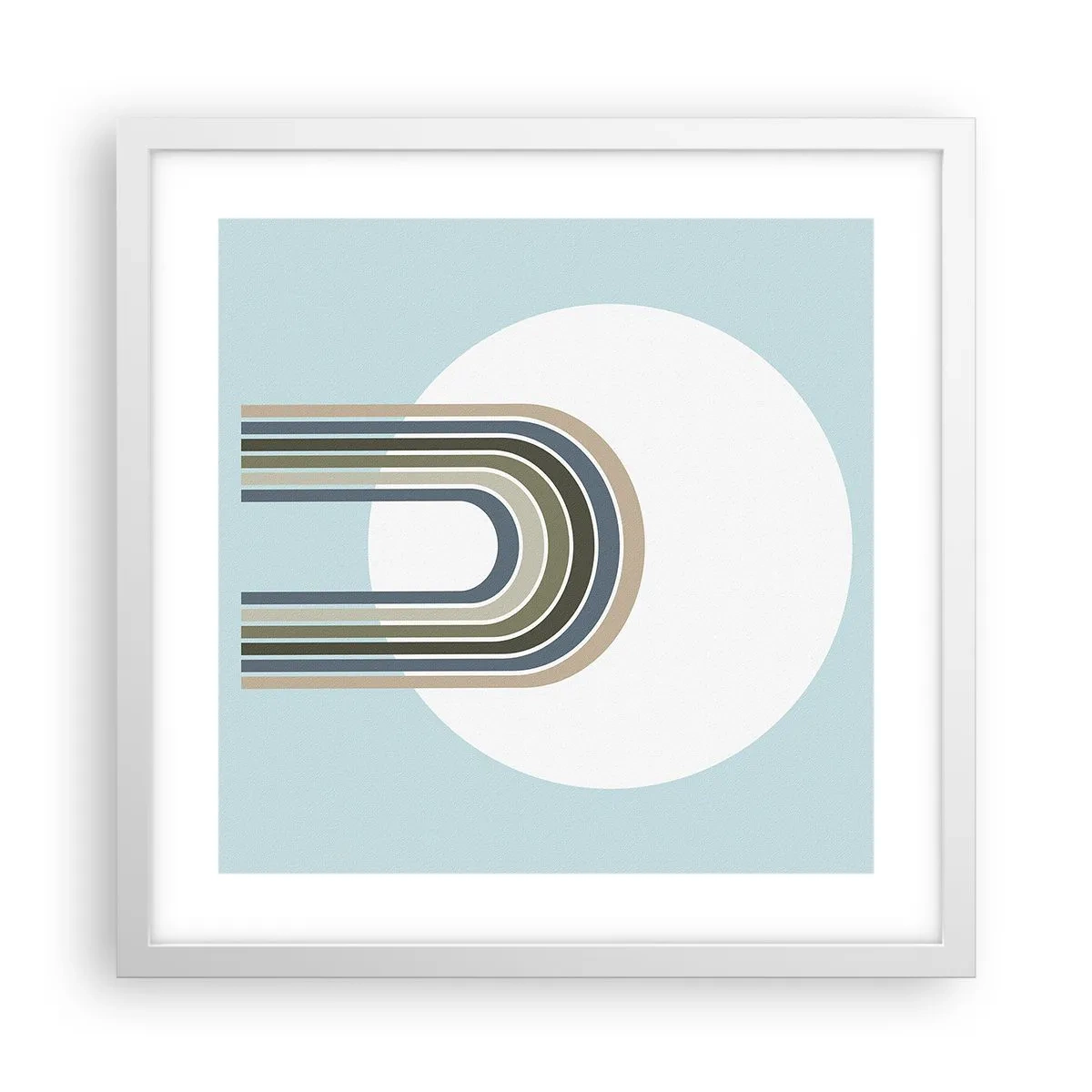 Póster en marco blanco - Una atracción irresistible - 40x40 cm