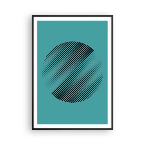Póster en marco negro - El círculo: una variación geométrica - 70x100 cm