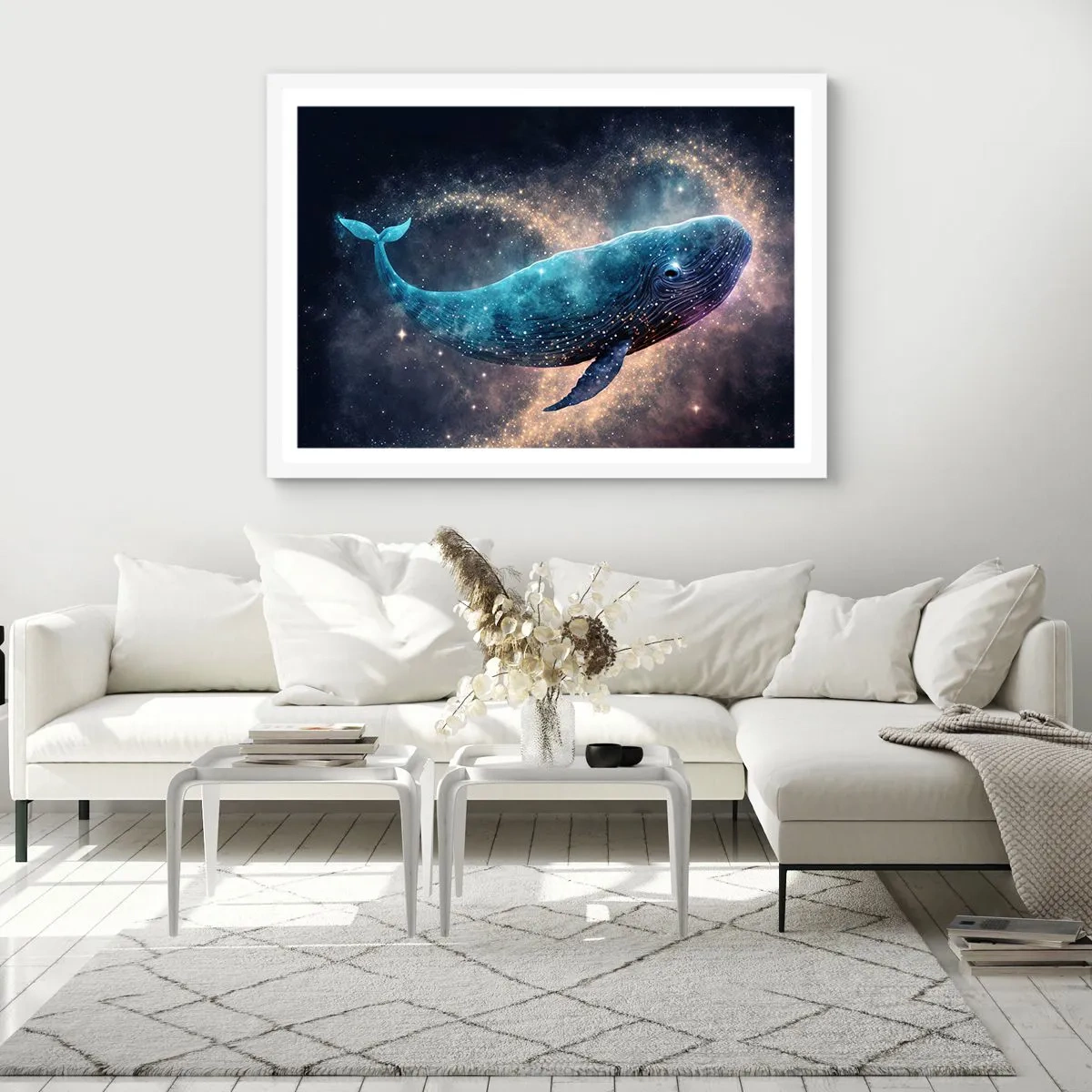 Póster en marco blanco - Existe un mundo diferente - 91x61 cm