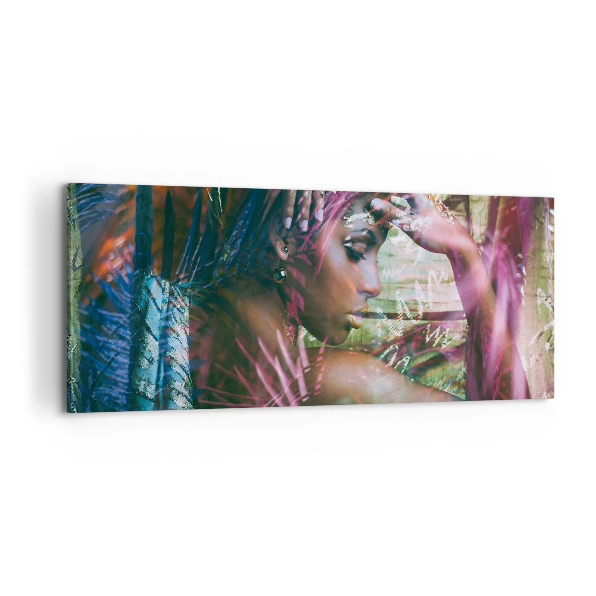 Cuadro sobre lienzo - Impresión de Imagen - La madre naturaleza en la selva - 100x40 cm