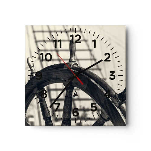 Reloj de pared - Reloj de vidrio - Un cuento marino - 40x40 cm