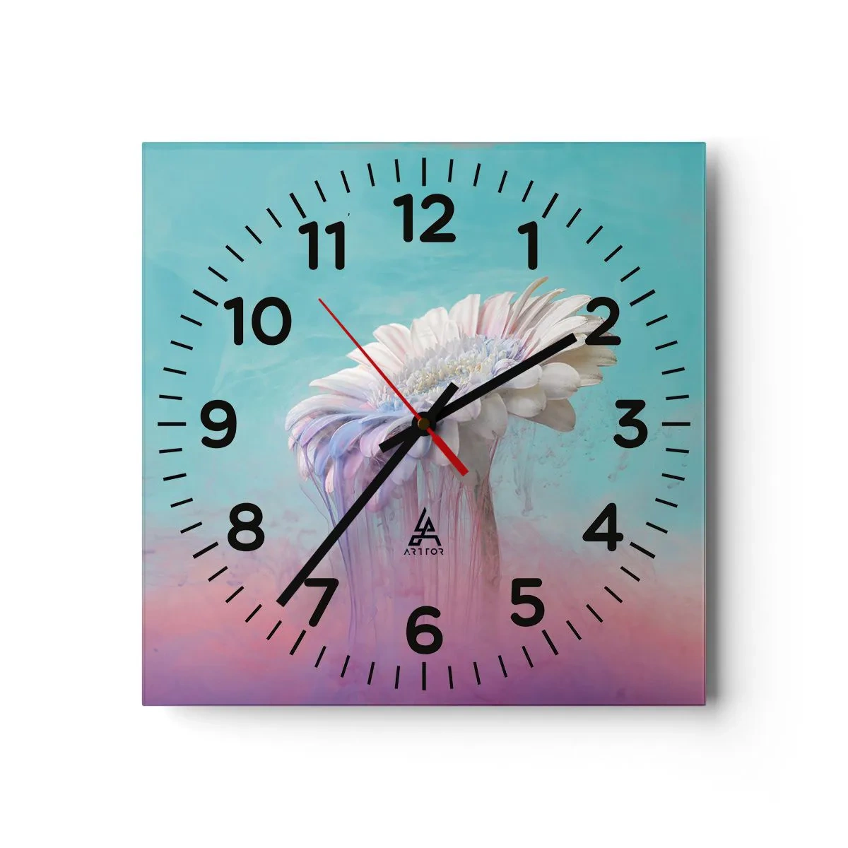 Reloj de pared - Reloj de vidrio - El inframundo de las flores - 30x30 cm