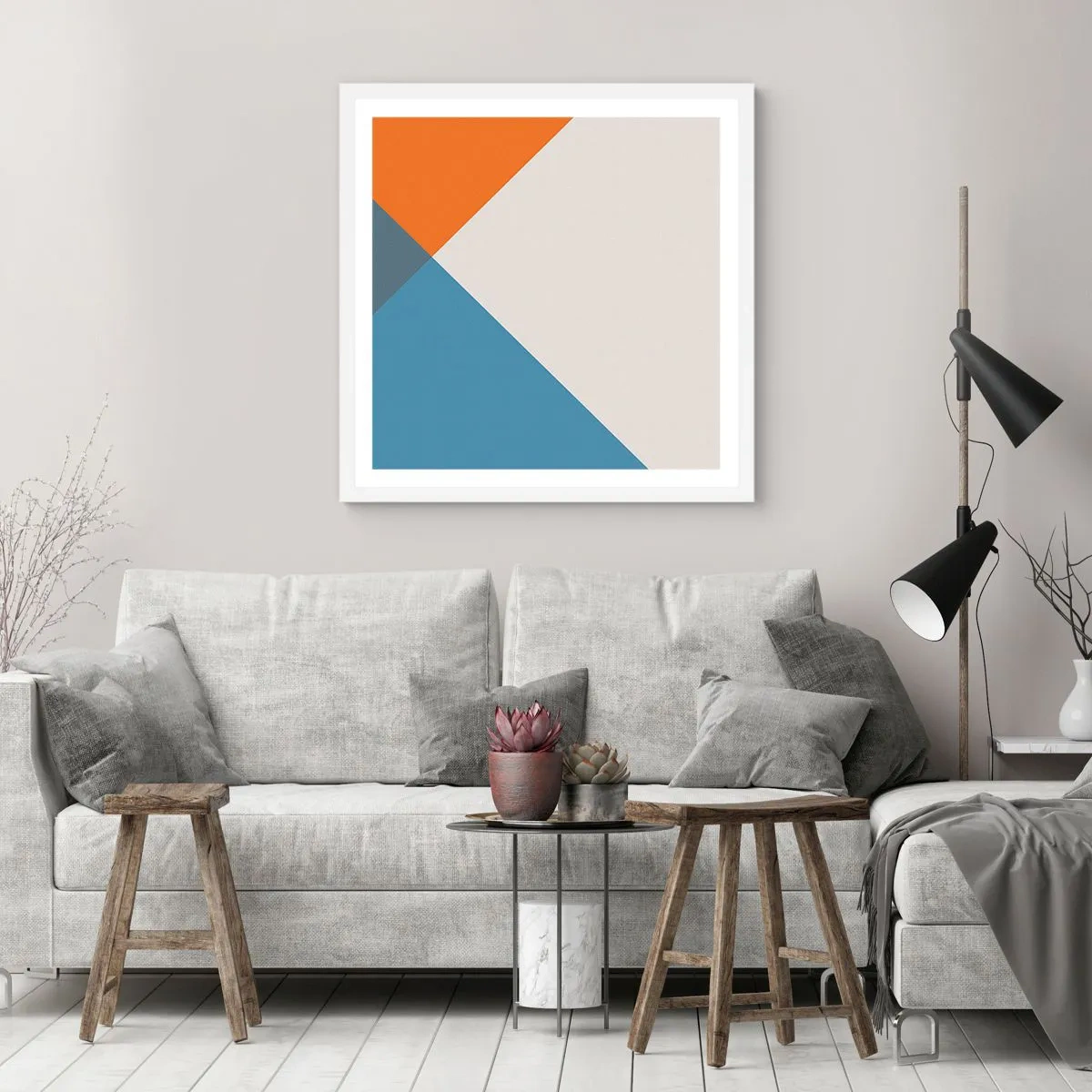 Póster en marco blanco - Desde el punto de vista de... - 30x30 cm