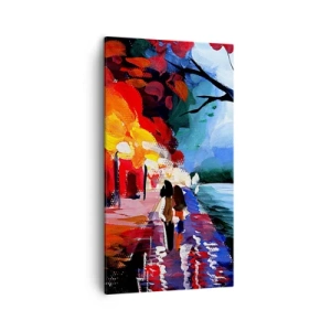 Cuadro sobre lienzo - Impresión de Imagen - Otoño en el parque - 45x80 cm