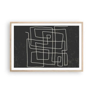 Póster en marco roble claro - No es tan sencillo - 91x61 cm