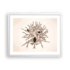 Póster en marco blanco - Floreciendo en la danza - 50x40 cm