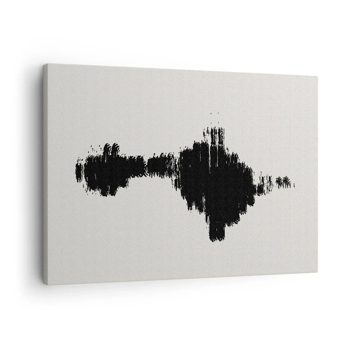 Cuadro sobre lienzo - Impresión de Imagen - Un motivo abstracto que se asemeja a una onda de sonido en estilo minimalista. - 70x50cm - Vibraciones de la imaginación - Decoración de pared moderna para salón y dormitorio ARTTOR