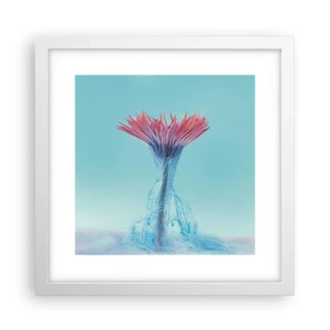 Póster en marco blanco - En un abrazo vigorizante - 30x30 cm