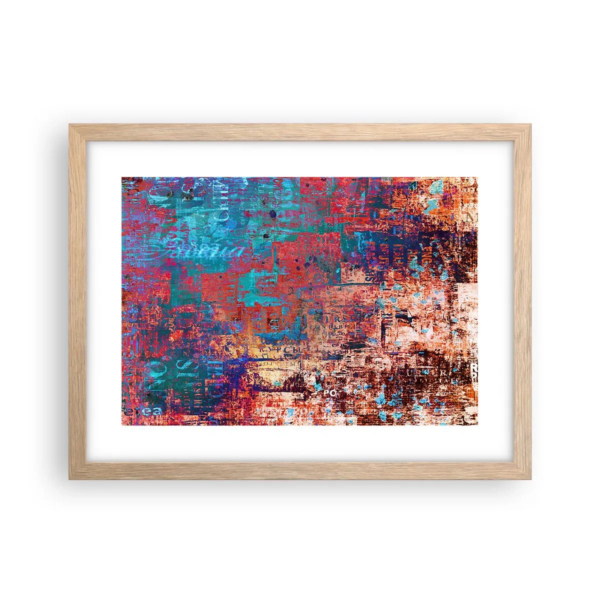 Póster en marco roble claro - Memoria y olvido - 40x30 cm
