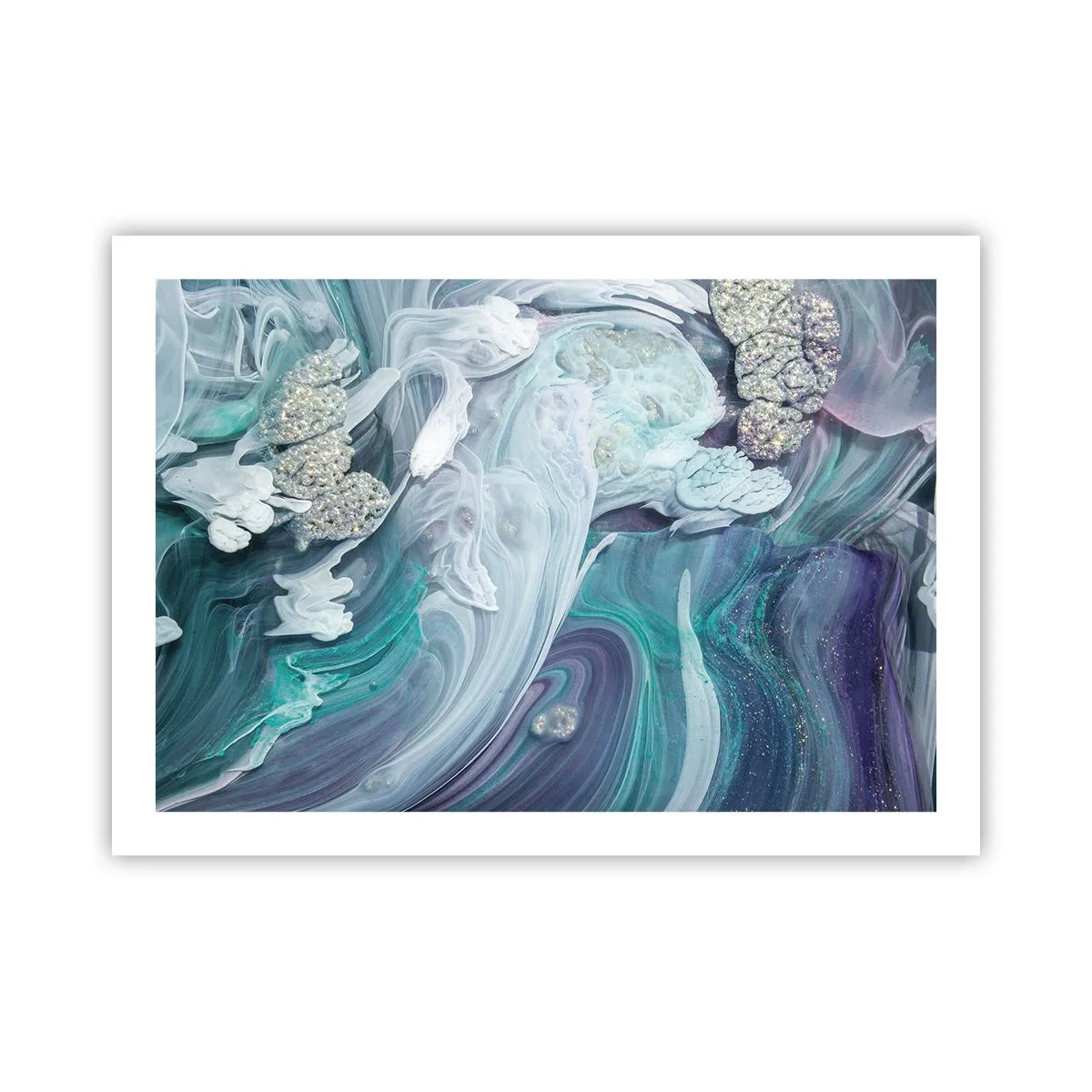 Póster - Corrientes de azul - 70x50 cm