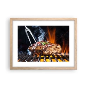 Póster en marco roble claro - Jugoso y fragante - 40x30 cm