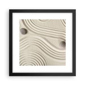 Póster en marco negro - Un toque de calidez - 30x30 cm