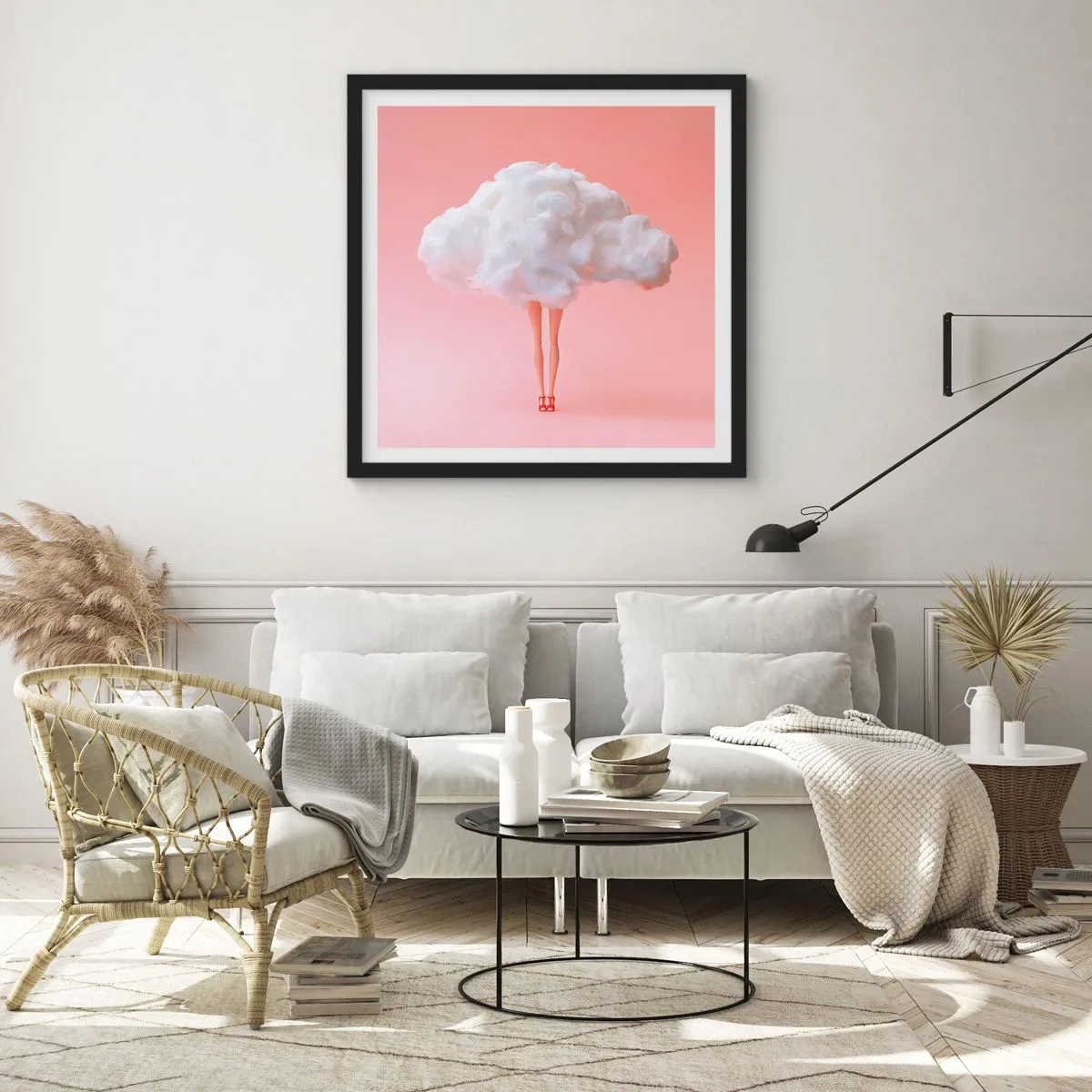 Póster en marco negro - Dulce promesa - 60x60 cm