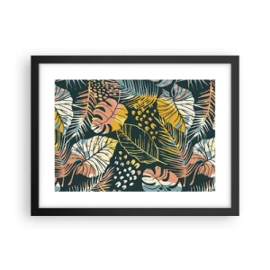 Póster en marco negro - Una frondosa fantasía - 40x30 cm