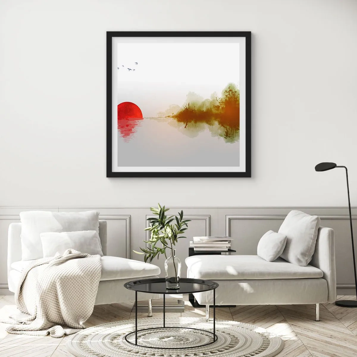 Póster en marco negro - Una promesa de paz - 60x60 cm